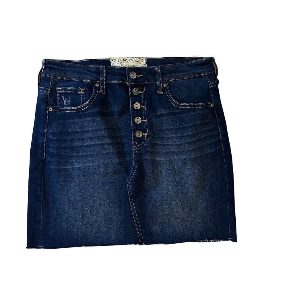 Altar'd State Denim Skirt Size Medium NWOT button front